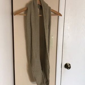 Tan chunky infinity scarf